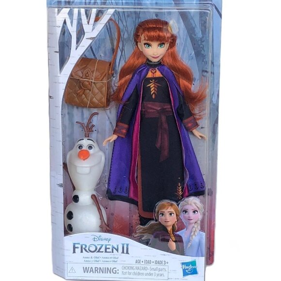 New in Box-Hasbro Disney Frozen Anna Doll with Buildable Olaf Figure & Backpack - Picture 3 of 15